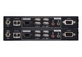 Usb True 4k Displayport/Hdmi  Optical Kvm Extender (True 4k