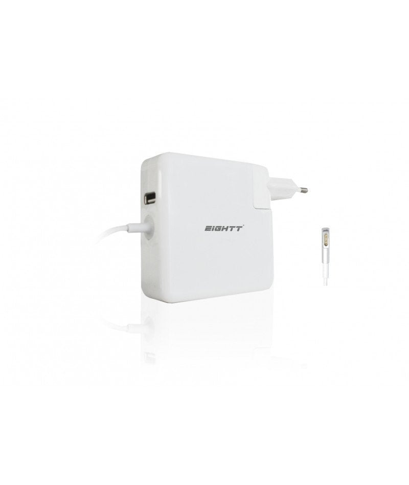 Cargador Universal Eightt Para Apple 45/60/85w Magsafe 1 + 1 Puerto Usb