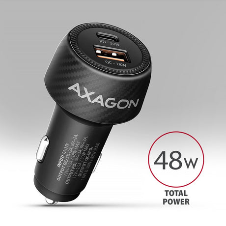 EAN 8595247909121 - Axagon PWC-PQ48 cargador de dispositivo móvil Universal Negro Encendedor de cigarrillos Carga rápida Auto imagen 2