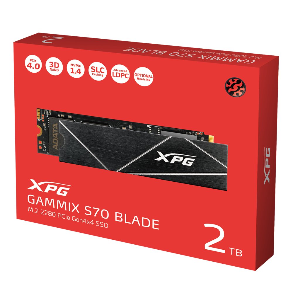 Disco Ssd Adata Xpg Gammix S70 Blade. Sdd, Capacidad: 2000 Gb, Factor De Forma De Disco Ssd: M.2,