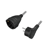 Cable De Alimentacion Verl.Cee 7/7 A Cee 7/3, 3m, Textilkabel