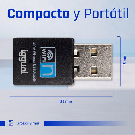 EAN 8435364320488 - iggual IGG320488 adaptador y tarjeta de red WLAN 300 Mbit/s imagen 12