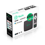 Receptor You-Box T2 Youin Android Tv 12.0 Con Sintonizador Tdt Dv-T2 Hevc Chromecast Google Assistant 2gb Ram 8gb Rom Usb 3.0 Ethernet