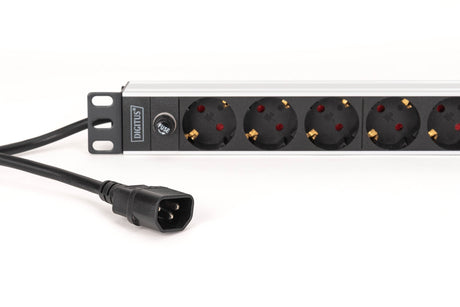 EAN 4016032501640 - Digitus DN-95437 unidad de distribución de energía (PDU) 9 salidas AC 1U Negro, Plata imagen 4