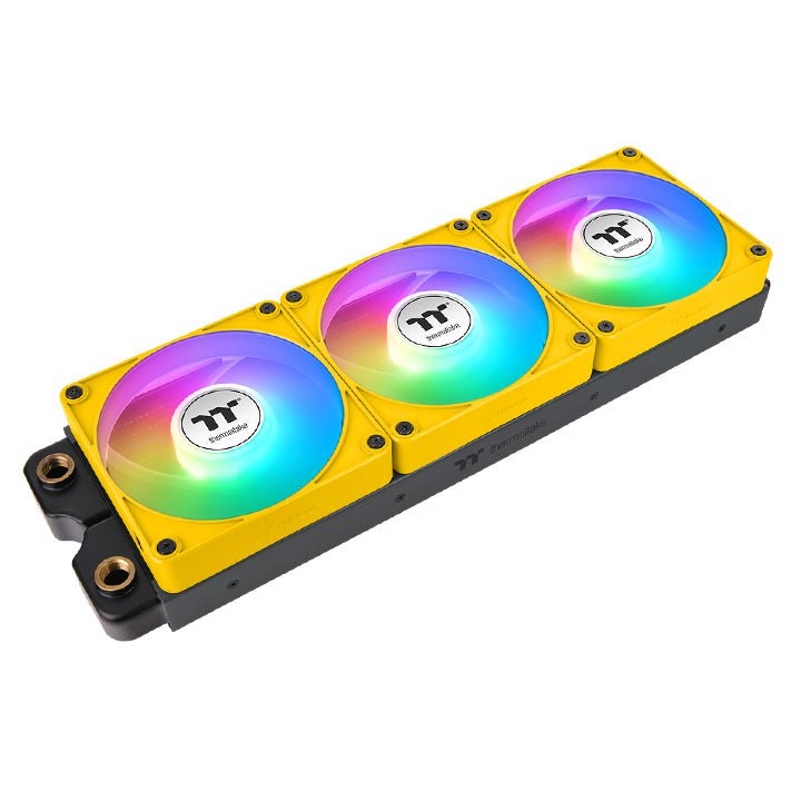 Ventilador De Refrigeración Para Pc Thermaltake Ct140 Ex Argb Sync Bumblebee, Ventilador De Caja Amarillo, Paquete De 3, 140 Mm Cl-F217-Pl14bb-A