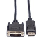 Roline Displayport Cable Dp St - Dvi St, Schwarz, 1,5 M