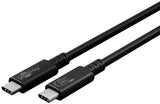Cable De  2,00m Usb 4 G2x2 20gbps Pd240w Usb-C Macho A Usb-C Macho Negro Video Datos Y Carga