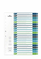 Durable 679727 Lengüeta De Índice Separador En Blanco Con Pestaña Polipropileno (Pp) Multicolor