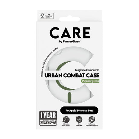 EAN 5715685004377 - PanzerGlass CARE™ by ® Urban Combat Case Transparent w. Green MagSafe iPhone 16 Plus funda para teléfono  imagen 3