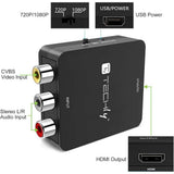 Techly Idata Spdif-6e3 Convertidor Av De Video Y Audio Compuesto 3x Rca A Hdmi 1080p