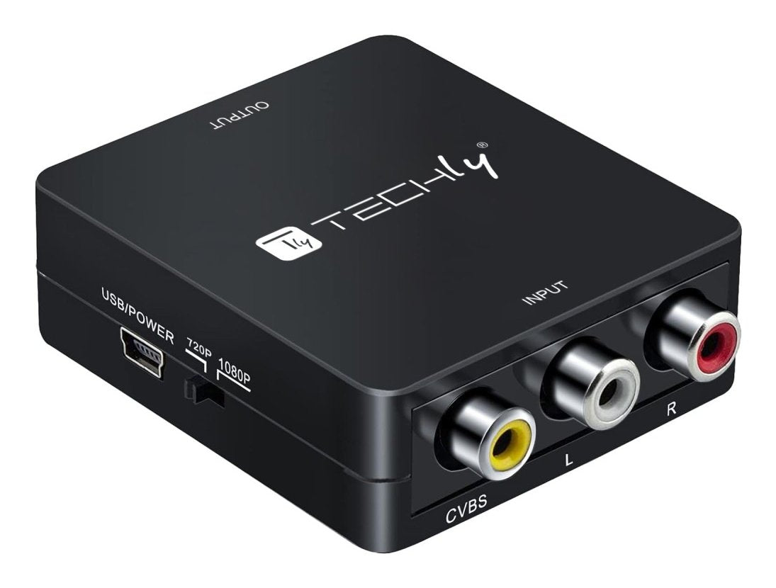 Techly Idata Spdif-6e3 Convertidor Av De Video Y Audio Compuesto 3x Rca A Hdmi 1080p