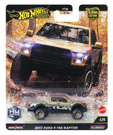 Hot Wheels Premium Car Culture Off -Road Vehicle 17 Ford F150 Raptor, Vehículo De Juego Jbk70