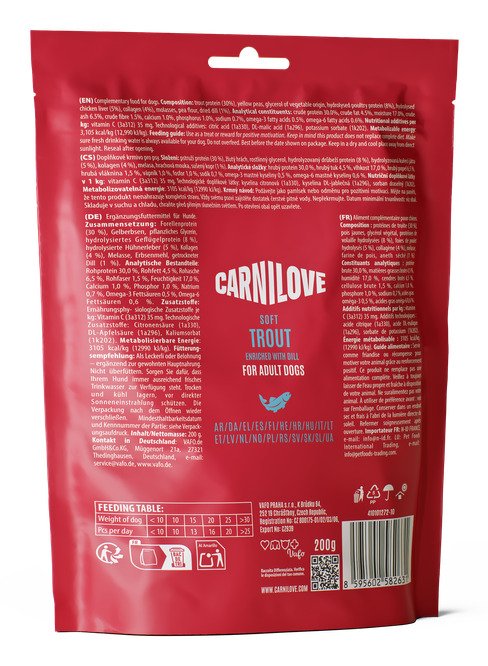 EAN 8595602582631 - CARNILOVE SOFT Perro Snacks Trucha 200 g imagen 3