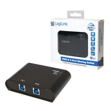 Logilink Ua0216 Hub Interruptor Usb 3.0 De 2 Puertos 5000 Mbit/S Negro