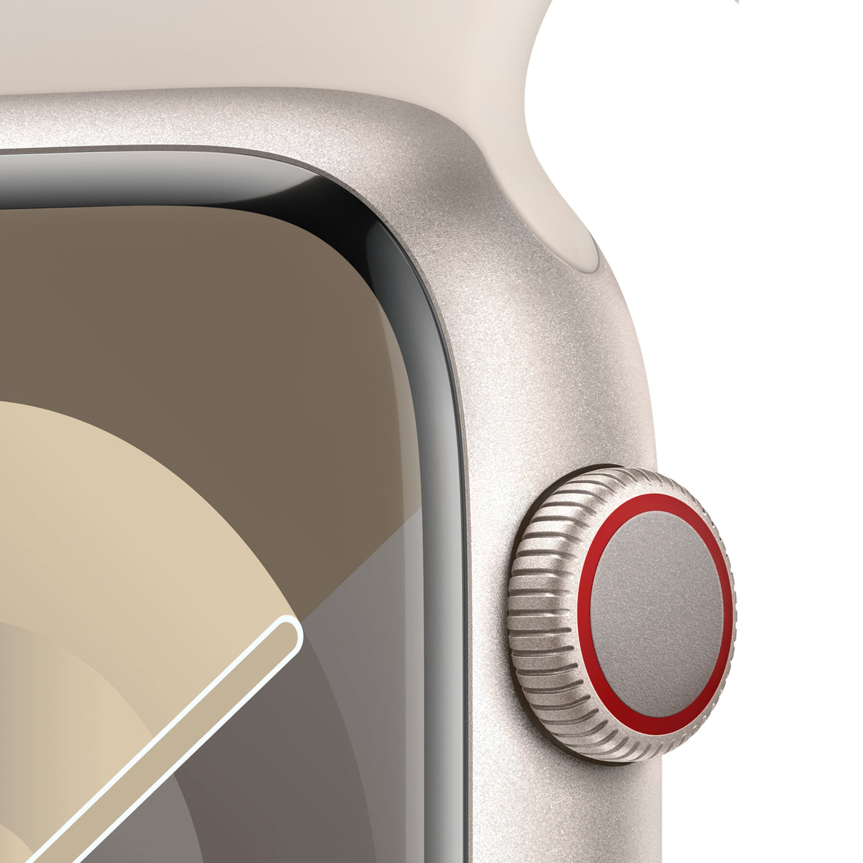 Apple Watch Series 9 Gps 45mm Cellular Caja De Aluminio Blanco Estrella Correa Deportiva Blanco Estrella M L