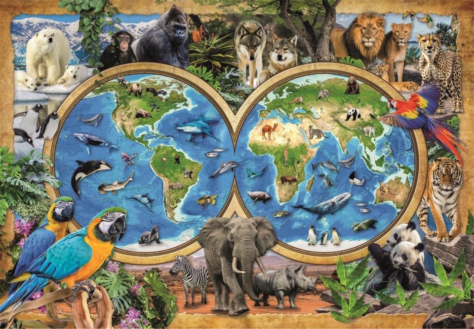 Puzzle Super El Maravilloso Mundo Animal 300pzs