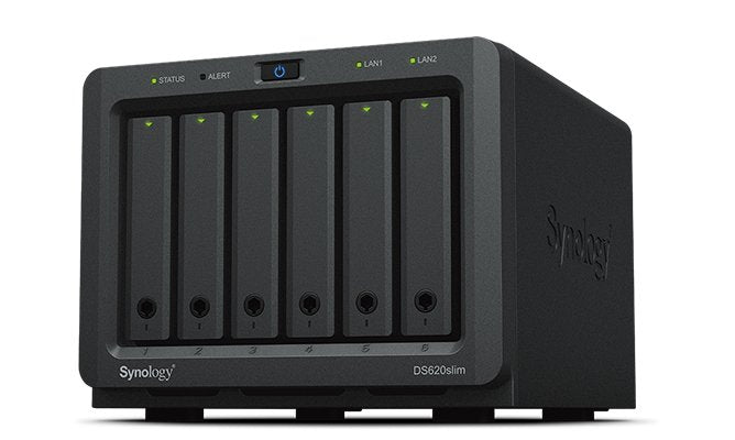Nas Synology Ds620slim  6bay 2.5in 2.0ghz Dc Ext  2x Gbe 2x Usb 3.0 2gb Ddr3l      In