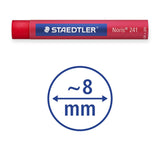 Staedtler Noris 241 Pack De 12 Ceras Blandas - Diametro 8mm - Resistencia A La Rotura - Colores Surtidos
