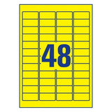 Avery L6103-20 Etiqueta Autoadhesiva Amarillo Rectángulo Permanente 960 Pieza(S)