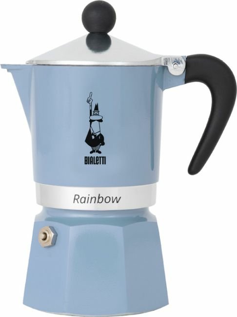 EAN 8006363043076 - Bialetti 6541 cafetera manual Cafetera italiana 0,13 L Negro, Azul, Plata imagen 1
