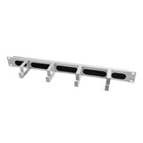 Panel De Gemión De Cables Logilink De 19", 4 Soportes De Acero Y Tira De Cepillos
