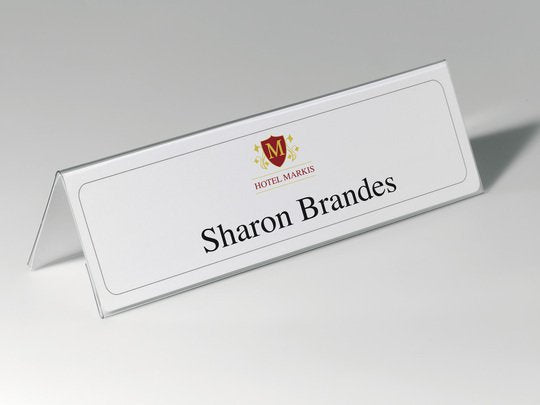 Placa De Nombre De Mesa Durable 105 210x297mm Transp 25 Piezas