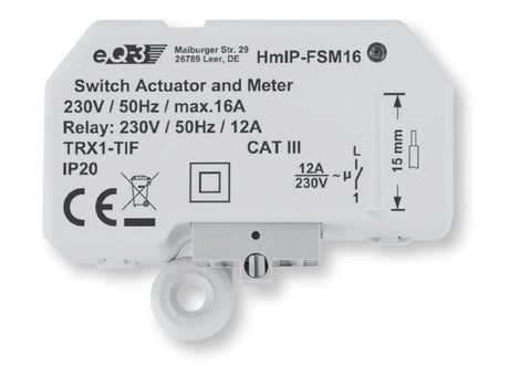 EAN 4047976502394 - Homematic IP HmIP-FSM16 Actuador de conmutación imagen 1