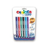 Carioca Oops Pack De 6 Boligrafos Borrables - Tinta Termo Sensible - Empuñadura Ergonomica Triangular - Punta De 0.7mm