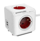 Allocacoc Powercube Extendido Usb Incl. 1,5 M Cable Rojo Tipo F