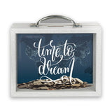 Zep Smith Caja De Dinero Blanco Vidrio, Mdf, Lana 1 Pieza(S)