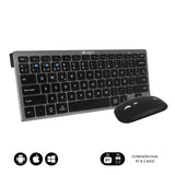 Teclado Y Ratón Inalámbrico Por Bluetooth Subblim Oco020 Combo Multidispositivo Compacto  Gris