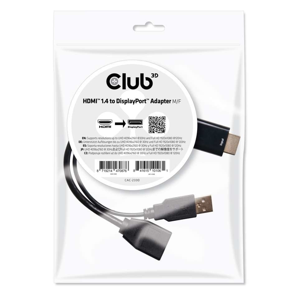 EAN 8719214470876 - CLUB3D CAC-2330 cambiador de género para cable Negro imagen 2