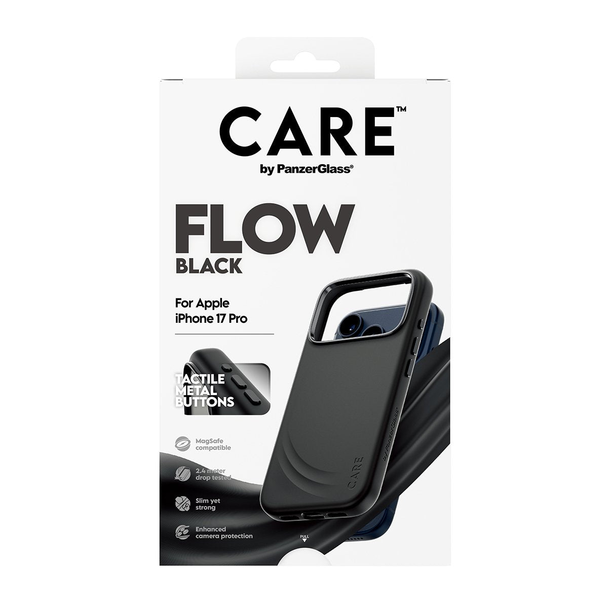 Panzerglass Care Feature Flow Case Negro W. Magsafe Iphone 17 Pro