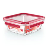 Fiambreras Emsa N10414 Clip & Close Glas Frischhaltedose Quadratisch 0,8 L Transparente/Rot
