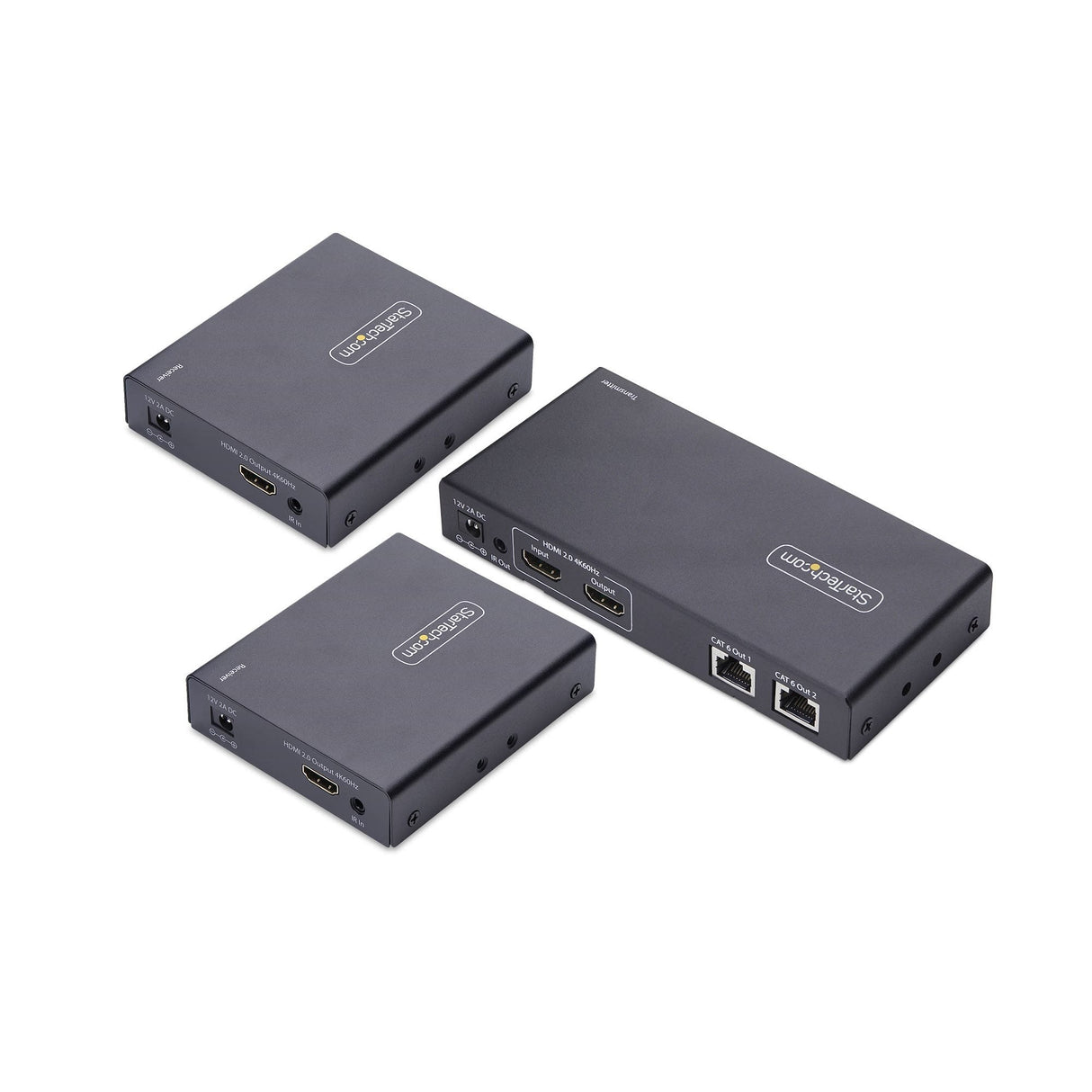 Startech.Com 2-Port Hdmi Extender Und Splitter Uber Cat6 4k 60hz Bis 70m Lnge 1x2 Hdmi Uber Netzwerkcable-Lan Cable Verteilerkit