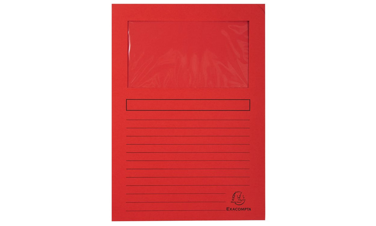 Exacompta Subcarpeta A4 Forever Con Ventana Rojo 120gr -100u-