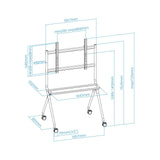 Soporte Suelo Ruedas Pantallas "Istand" 50"-86"