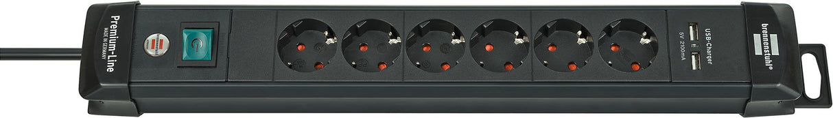 Regleta De Enchufes Brennenstuhl Premium-Line 6-Way Sw.3m Usb