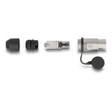 Delock 67065 Ensamblaje De Campo De Enchufe Modular Rj45 Cat.6a Con Carcasa De Enchufe De Cable Robusta Y Tapa Protectora Adecuada Para Los Acopladores De Paso 67061 Y 67062 Ip66 Resistente Al Polvo Y Al Agua