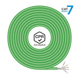 Aisens Bobina Cable Rj45 Lszh Cpr Cca Cat.7 600 Mhz S/Ftp Awg23 - 500m - Verde