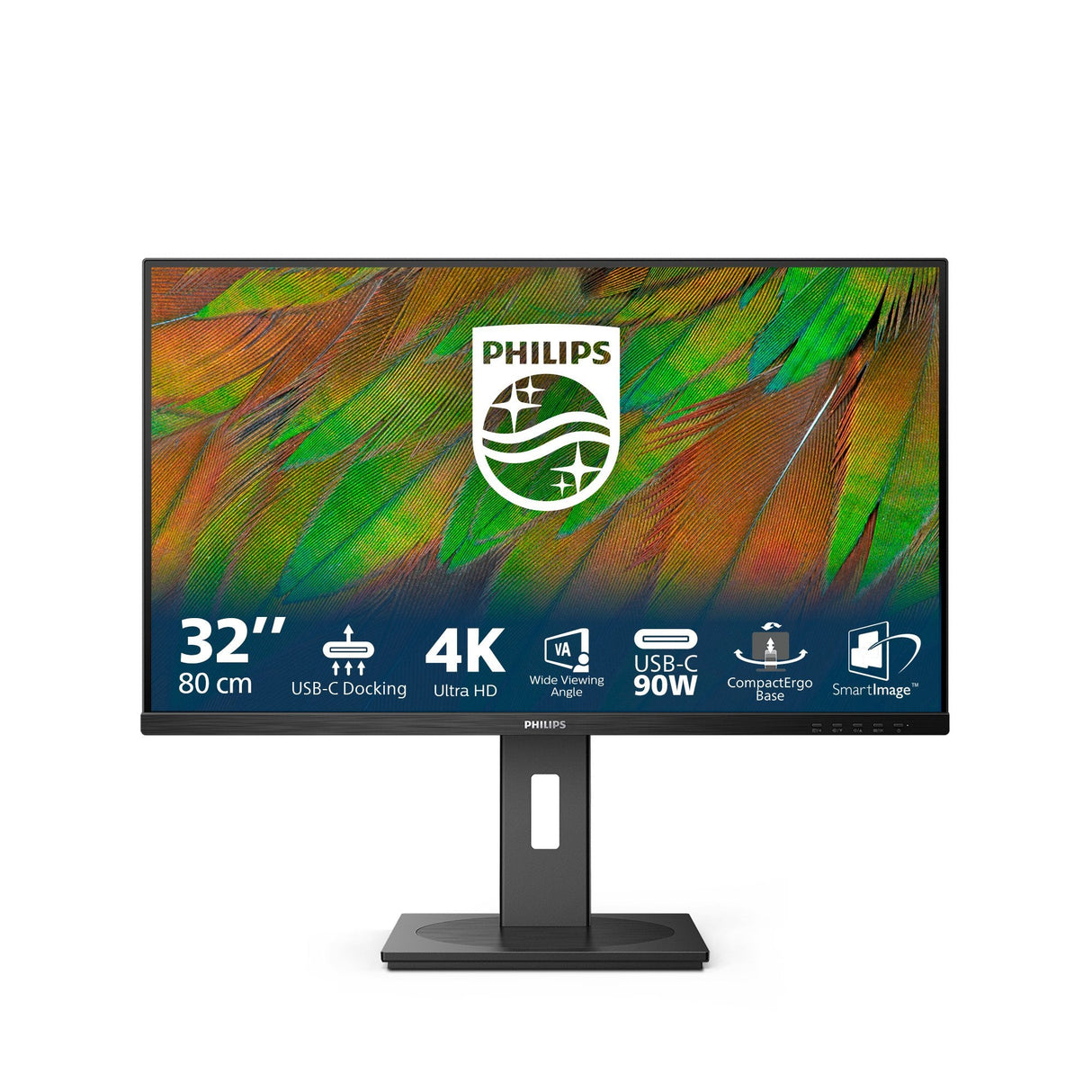 Monitor Philips 32b1u3900 00 31.5" Uhd Led 16:9 Va 60hz 2xhdmi 2.0 Dp 1.4 Ubs-C