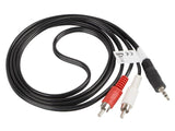 EAN 5901969414004 - Lanberg CA-MJRC-10CC-0015-BK cable de audio 1,5 m 3,5mm 2 x RCA Negro imagen 3