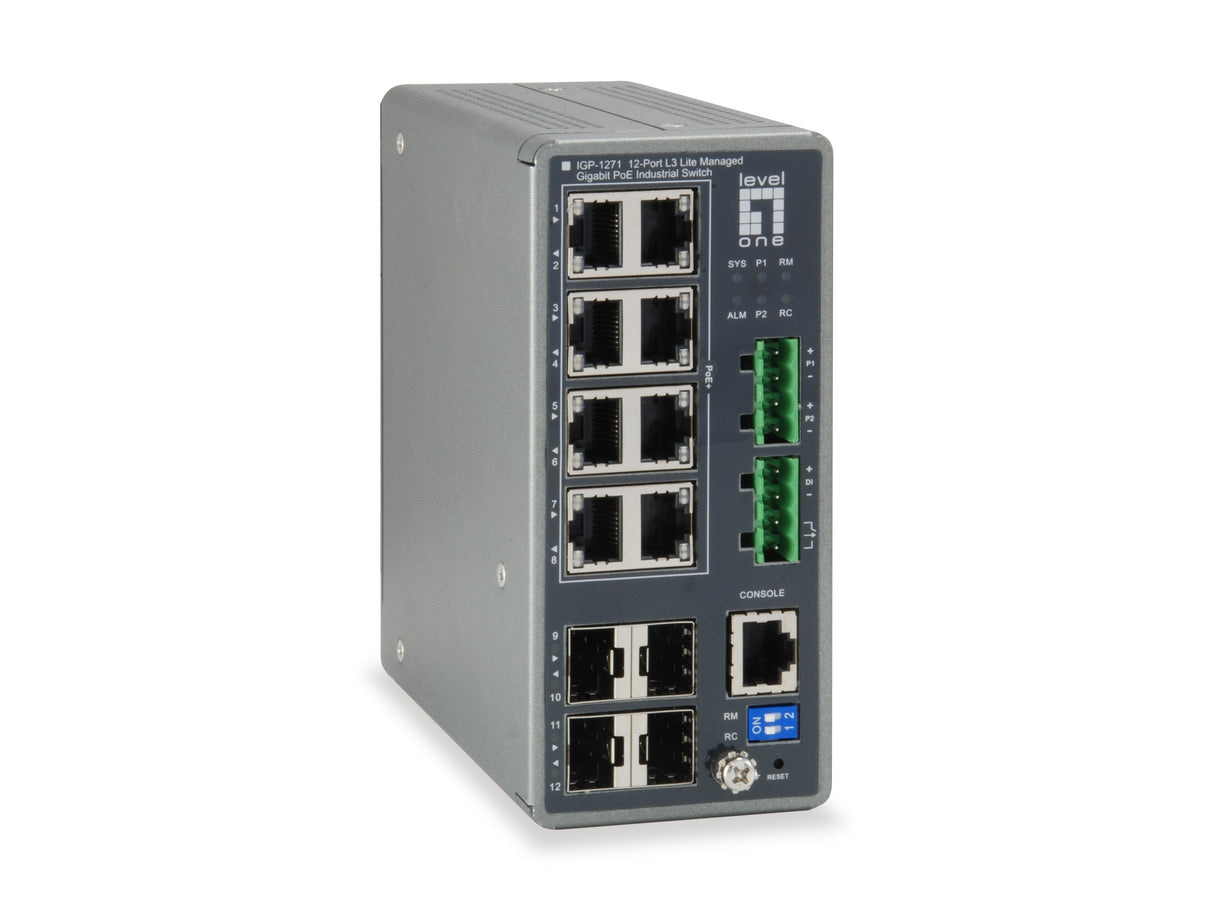 Levelone Switch  8x Ge Igp-1271      4xgsfp     240w  8xpoe
