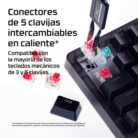 EAN 0198828944597 - HyperX Origins 2 65 teclado Juego USB Negro imagen 4