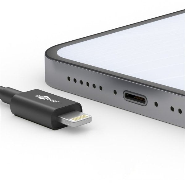 Cable Adaptador De Goobay Usb 2.0, Conector Usb-C> Enchufe De Relámpagos, 2 Metros, Pd, Compre Con Hasta 87 Vatios 39447