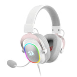 Redragon Zeus X Auricular Gaming Rgb Virtual 7.1 Usb Micrófono Blanco