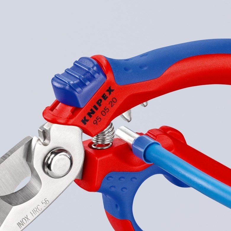 Tijeras Eléctricas Con Ángulo De Knipex 95 05 20 Sb Rojo/Azul