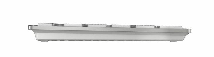 Cherry Desktop Dw 9100 Slim [Ch] Wl Aes Silver/White Bt Lithium Akku - Wochenlange Nutzung Ohne Aufladung