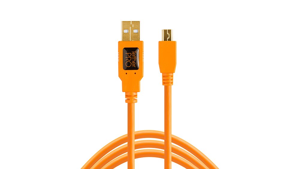 Tether Tools Cu5451 Cable Usb 4,6 M 2.0 Usb A Mini-Usb B Naranja
