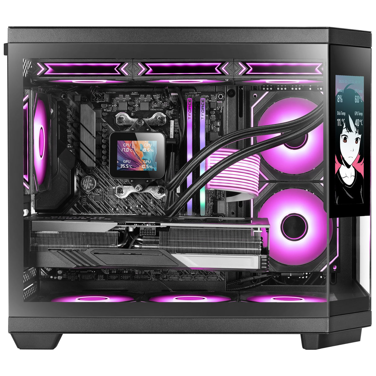 EAN 8435693113140 - Mars Gaming MC3TCORELCDM carcasa de ordenador Mini Tower Negro imagen 2